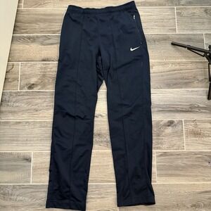 Nike Athletic Pants S Black Track Workout Athletic Fitness RN56323 Zip Pockets